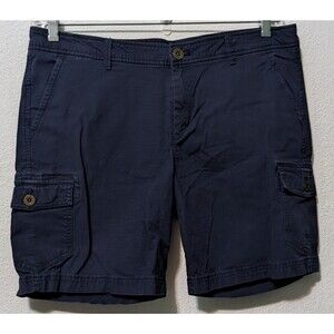 Eddie Bauer Blue Stretch Quick Dry Cargo Shorts Women's size 12 (36x8) (394)
